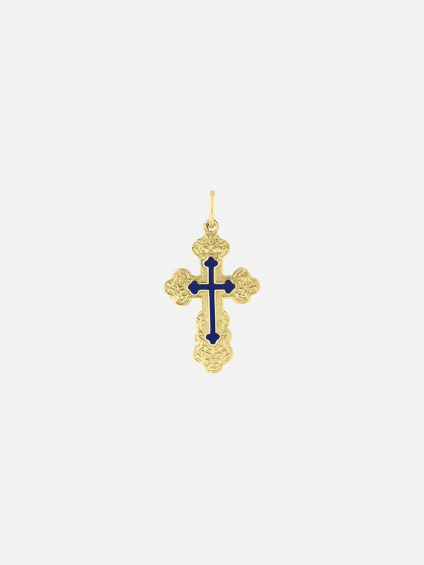 JIN Baz Charm - Gold/Navy - Necklaces KOLYE UCU