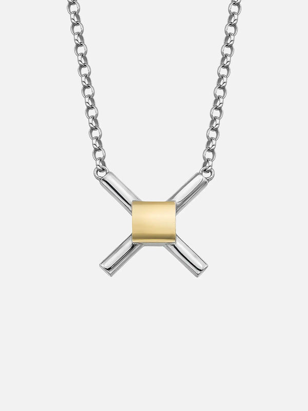 X STUDIO The X Necklace – Gold/Silver, önden görünüm