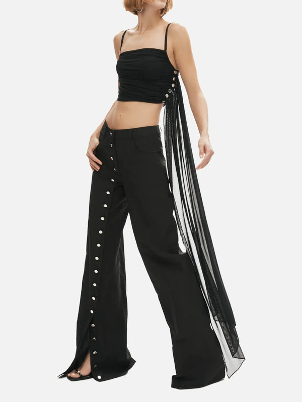 KHÉLA Magnet of Scandal Top - Black - Blouses BLUZ