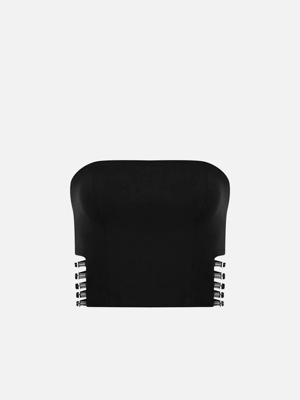 KHÉLA Power Trip Top - Black - Blouses BLUZ