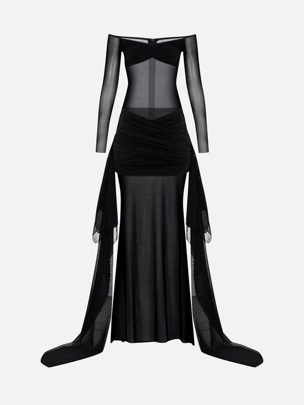 KHÉLA Seven Deadly Sips Dress - Black - Dresses ELBİSE