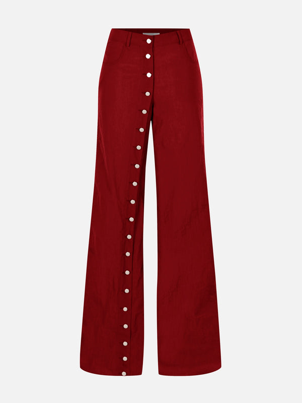 KHÉLA - PANTOLON - Magnet of Scandal Pants - Burgundy - shopi go'da!.