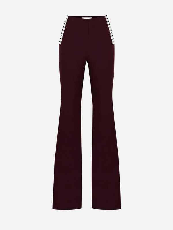 KHÉLA Power Trip Pants - Burgundy - Trousers PANTOLON