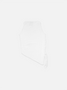 Asymmetric Knit Tank w/ Lacing Detail - Off White