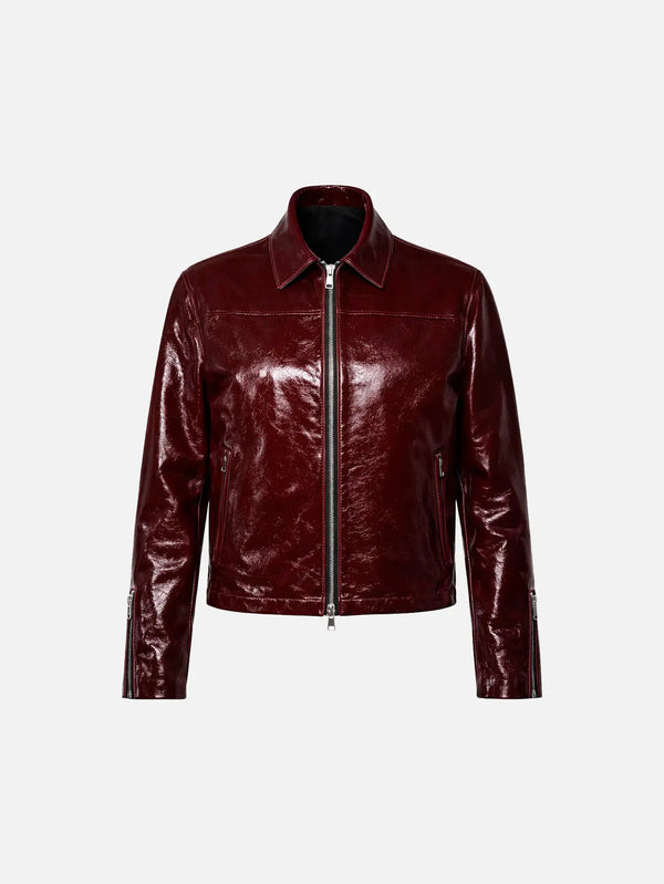 KUNDURA 70's Deri Ceket No.2 - Bordo - Coats & Jackets CEKET