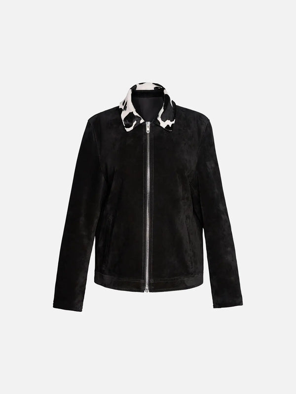 KUNDURA Pony Süet Ceket No.2 W - Siyah - Coats & Jackets CEKET