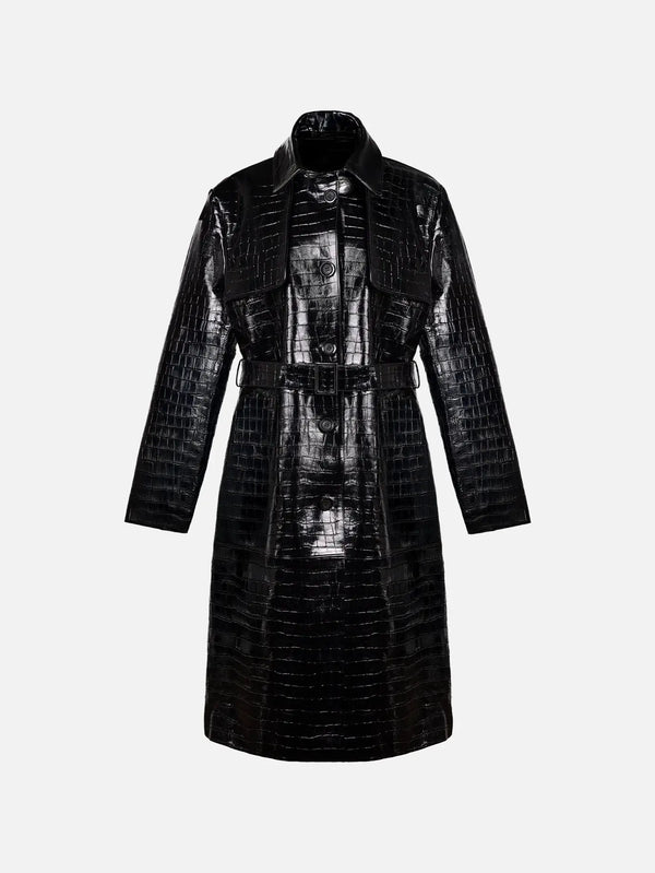 KUNDURA Killer Trençkot - Siyah - Trench Coats TRENCHCOAT