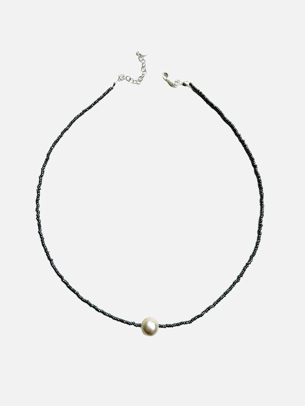 L'ATELIER DES PERLES Lueur Doğal Hematit Taşlı ve Barok İncili Gümüş Kolye - Necklaces KOLYE