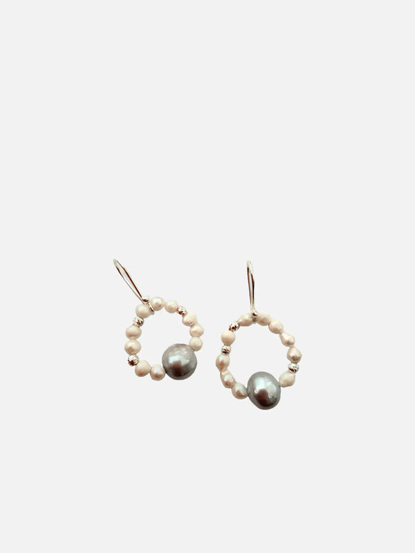 L'ATELIER DES PERLES Nova Barok İncili Gümüş Küpe - Earrings KÜPE