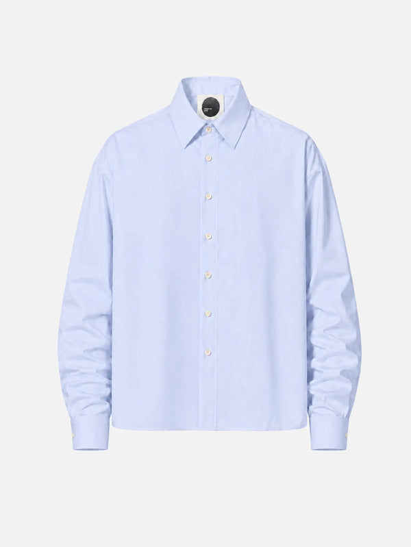 shopi go Meguro Regular Shirt - Light Blue – Light Blue, ön görünüm