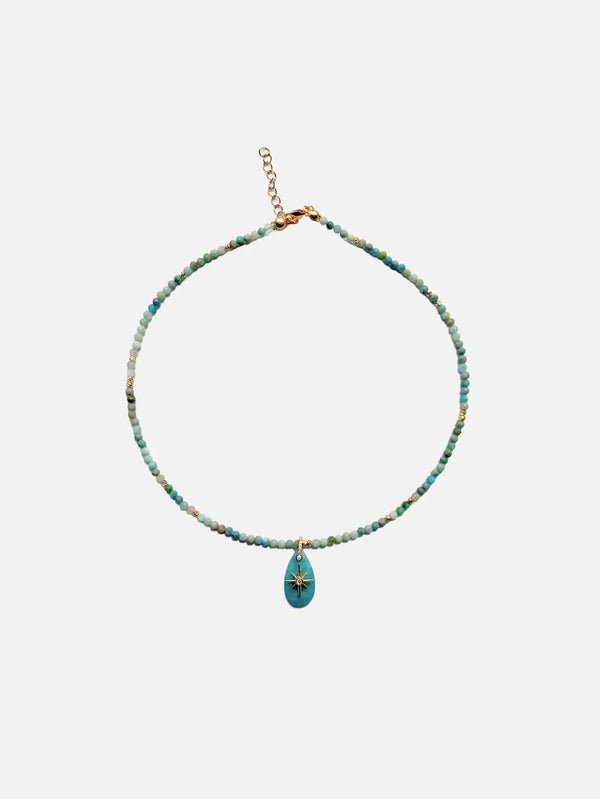 L'ATELIER DES PERLES Liora Amazonit Taşlı Kolye - KOLYE