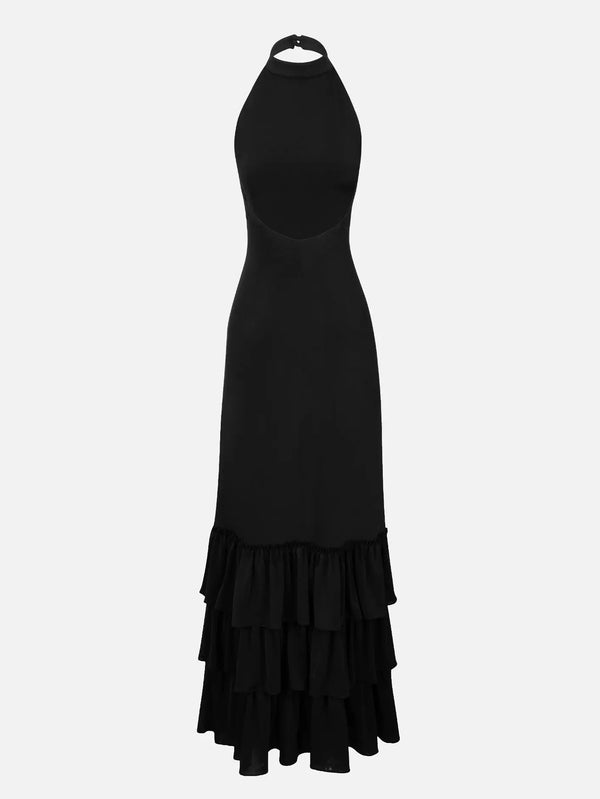MI MAGIC LOVE Liora Black Maxi Dress - ELBİSE