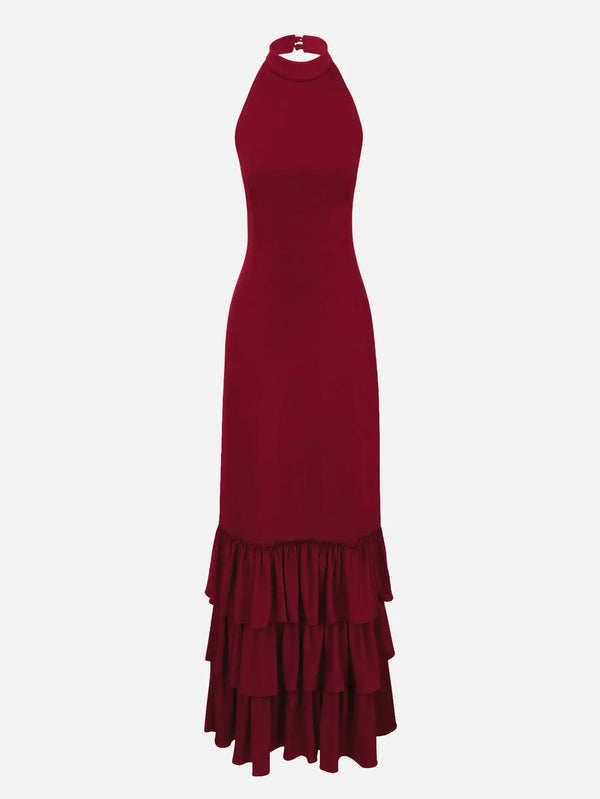 MI MAGIC LOVE Liora Red Maxi Dress - ELBİSE