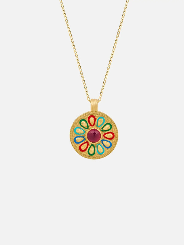ORE DUNE Lore Necklace - Ruby Stone – Ruby Stone, önden görünüm