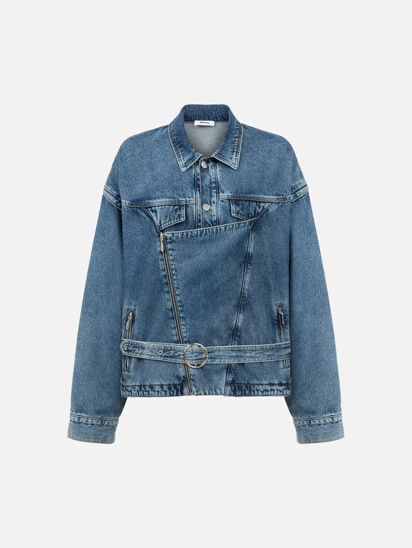 MANAS STUDIO Sol Denim Jacket - Blue - Uncategorized CEKET