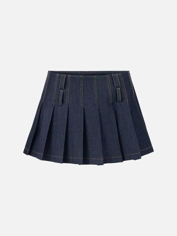 MANAS STUDIO Orion Denim Skirt - Blue - Uncategorized ETEK
