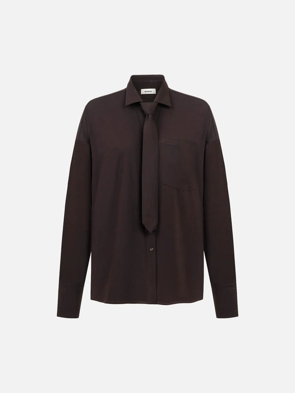 MANAS STUDIO Nox Shirt - Brown - Uncategorized GÖMLEK