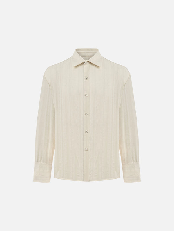 MANAS STUDIO - GÖMLEK - Callix Shirt - Cream - shopi go'da!.