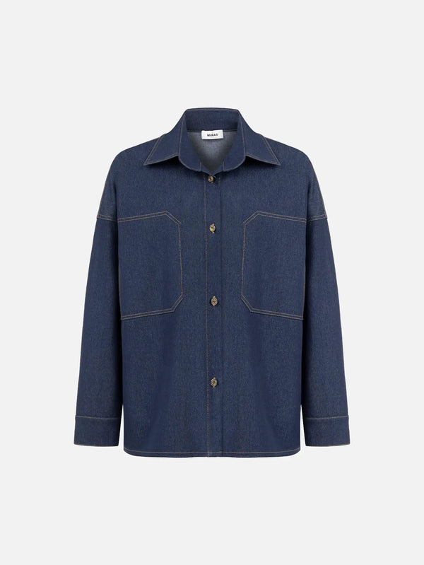 MANAS STUDIO Orion Denim Shirt - Blue - Uncategorized GÖMLEK