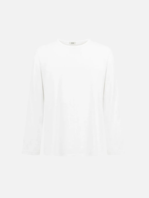 MANAS STUDIO Oprena Long Sleeve - White - Uncategorized T-SHIRT