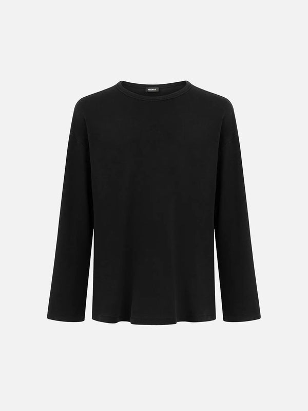 MANAS STUDIO Oprena Long Sleeve - Black - Uncategorized T-SHIRT