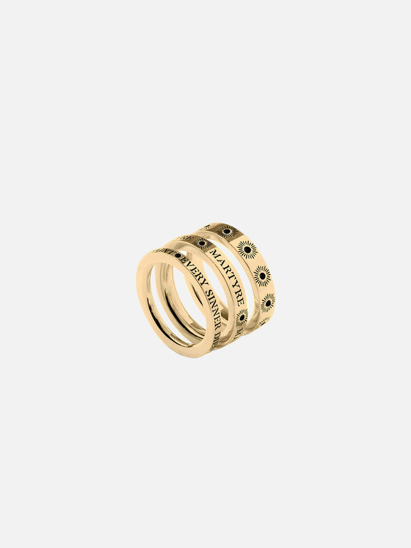 MARTYRE - YÜZÜK - Sinner Stack Set - Gold Vermeil - shopi go'da!.