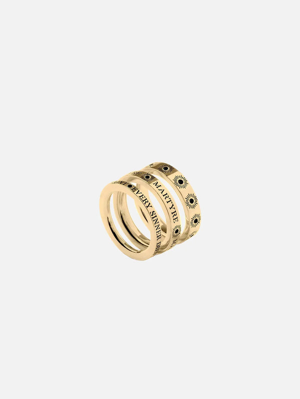 MARTYRE Sinner Stack Set - Gold Vermeil - Rings YÜZÜK