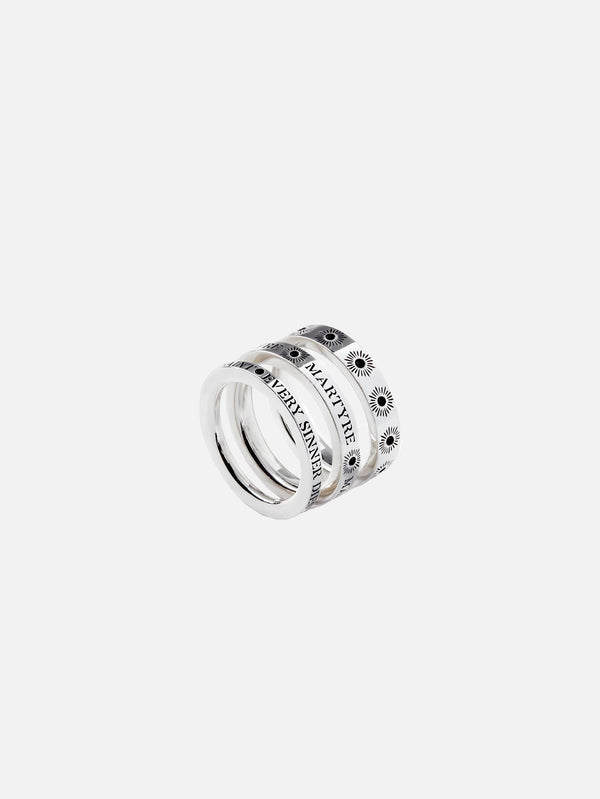 MARTYRE - YÜZÜK - Sinner Stack Set - Sterling Silver - shopi go'da!.