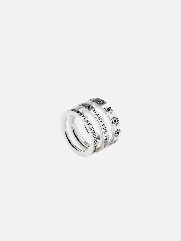 MARTYRE Sinner Stack Set - Sterling Silver - Rings YÜZÜK