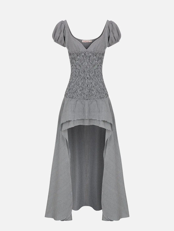 MI MAGIC LOVE Merida Black Gingham Dress - Uncategorized ELBİSE