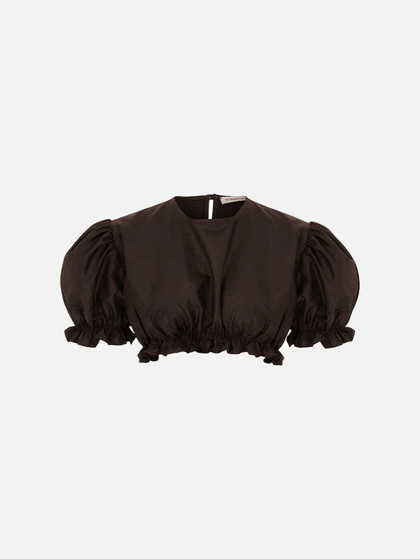 MI MAGIC LOVE Mimi Crop Top - Brown - Uncategorized BLUZ