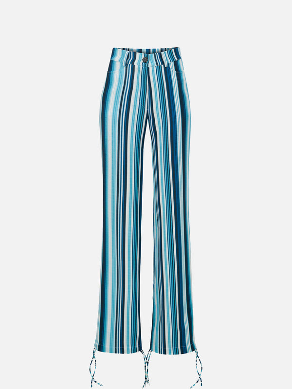 MI MAGIC LOVE - PANTOLON - Jodie Trousers - Blue Striped - shopi go'da!.