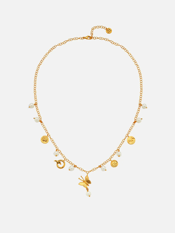 MICHAEL'S Butterfly Pearl Mix Kolye - Necklaces KOLYE