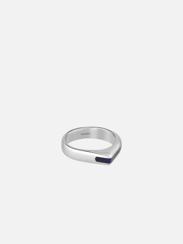 MISHKA Blue Edge Ring - Silver - Rings YÜZÜK