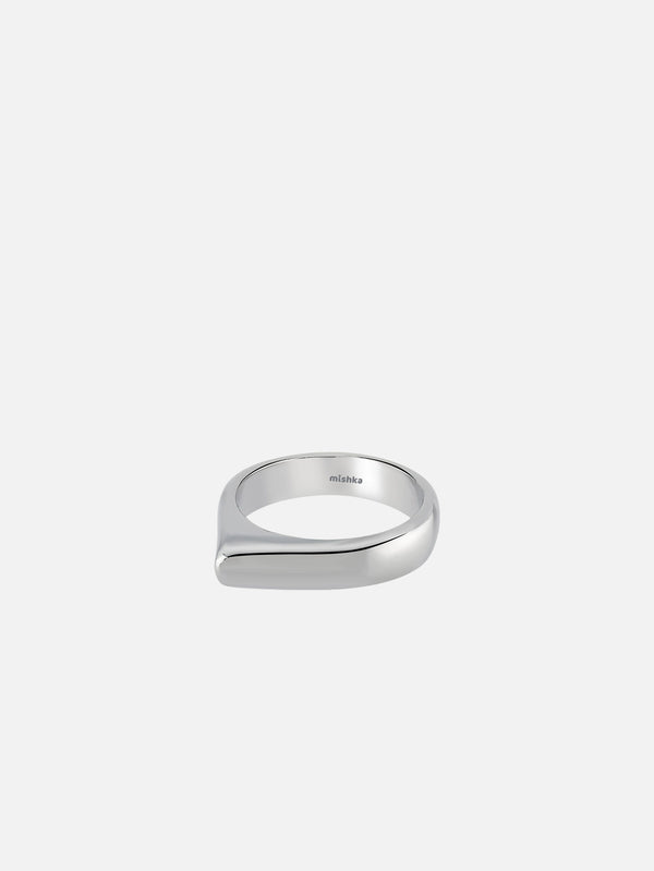 MISHKA - YÜZÜK - Simple Edge Ring - Silver - shopi go'da!.