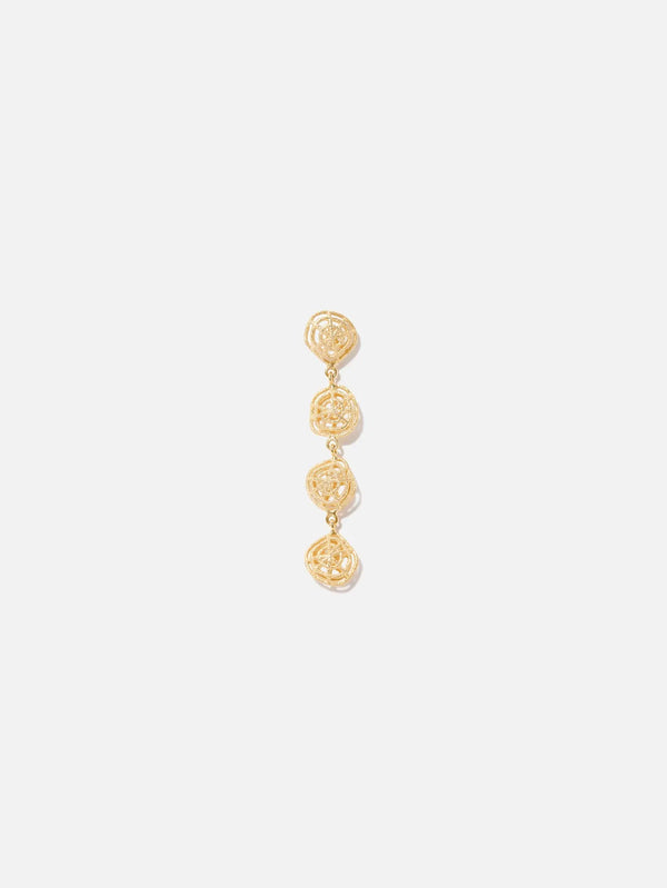 MONAPETRA Dörtlü Ağ Küpe - Earrings KÜPE