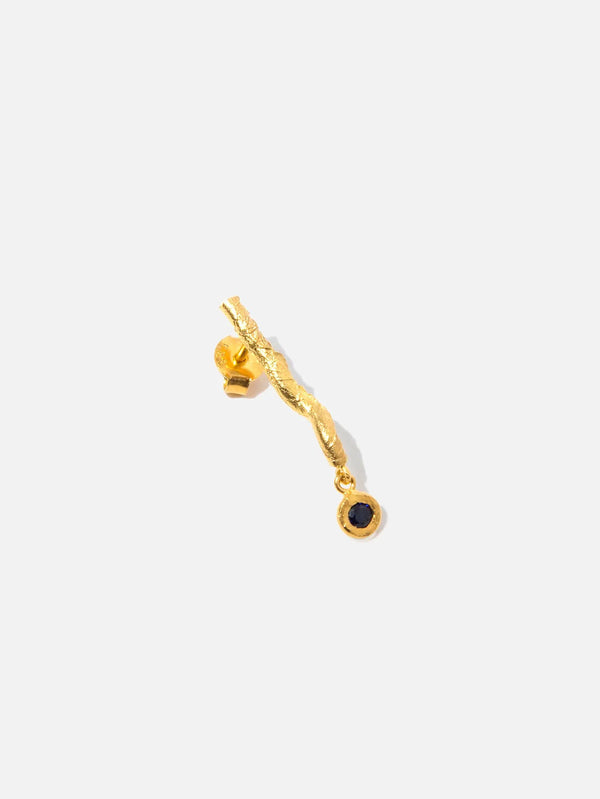 MONAPETRA Safir Taşlı Orta Boy Çubuk Küpe - Earrings KÜPE