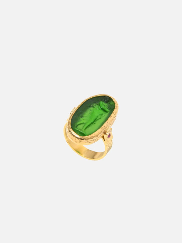 MONAPETRA Yakutlu Intaglio Yüzük - Rings YÜZÜK