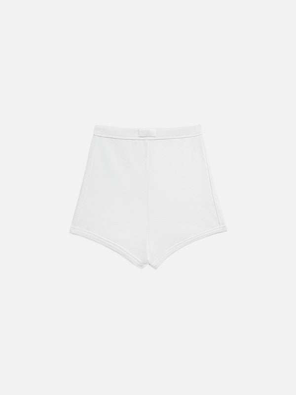 NENNI, Ribbed Cotton Short - White, ŞORT, shopi go'da!