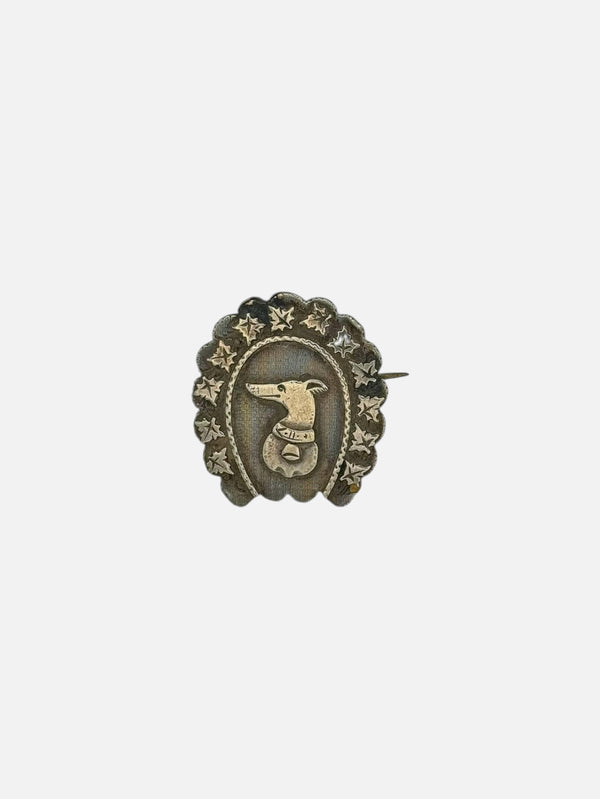 NES VINTAGE - BROŞ - Antique Victorian Sterling Silver Dog Brooch - shopi go'da!.