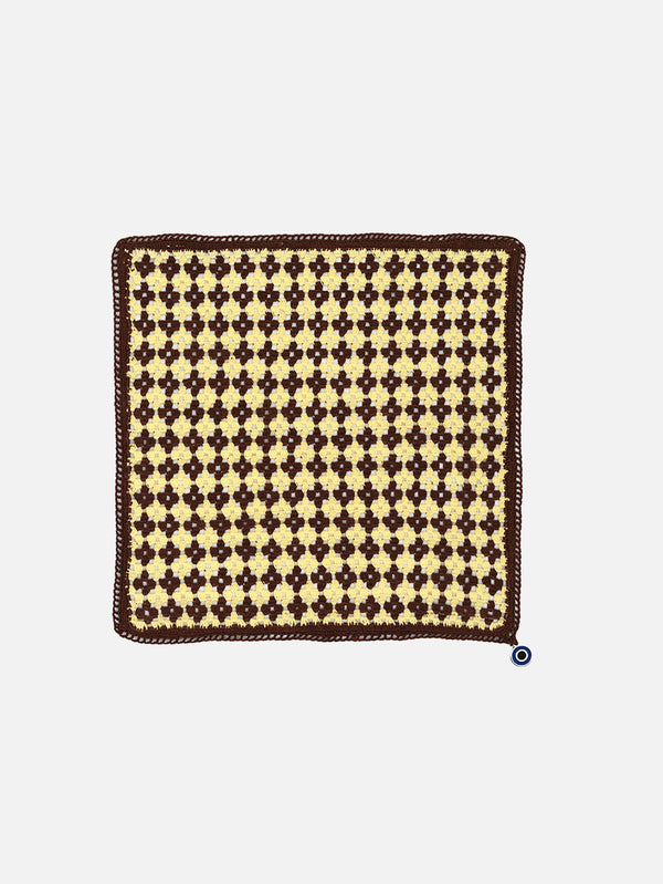 OHM HANDMADE - DANTEL ÖRTÜ - Optimist Dantel Örtü - Kahverengi Sarı - shopi go'da!.