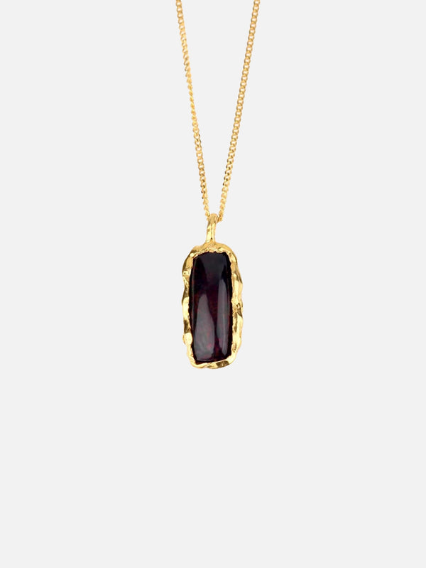 ORE DUNE - KOLYE - Noxgrim Necklace – Black Opal Stone - shopi go'da!.