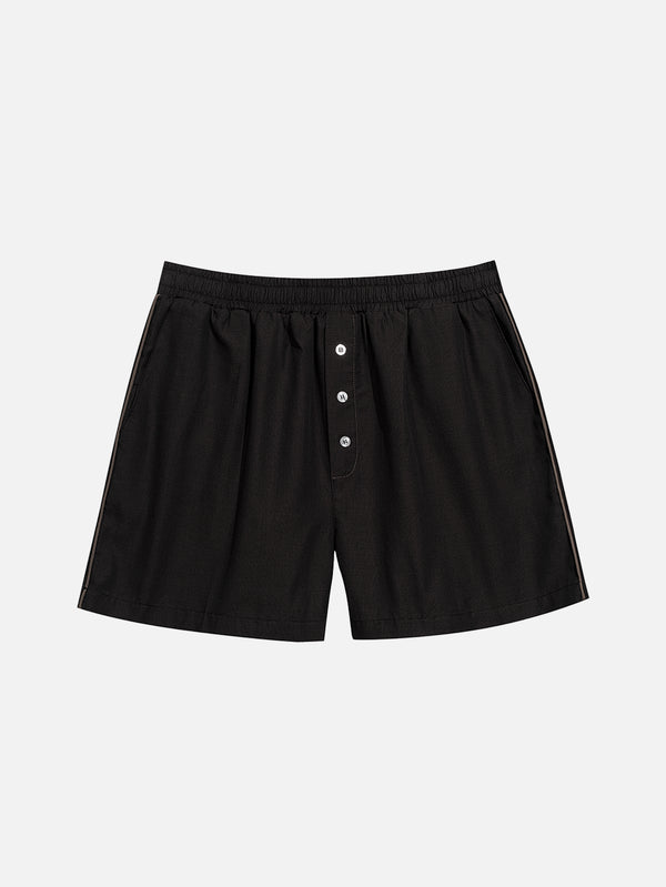 NENNI, Oxford Cotton Shorts - Brown, ŞORT, shopi go'da!