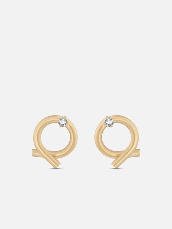 PANGHIA - KÜPE - Timeless Loop Earrings - Gold - shopi go'da!.