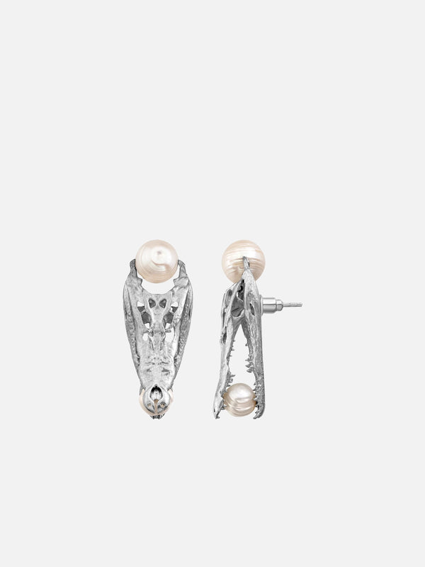 PIA YULI SAN FRANCISCO - KÜPE - Lord of the Neal Pearl Earrings - Silver - shopi go'da!.