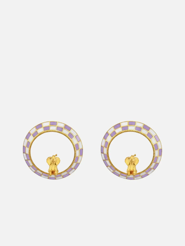 PIA YULI SAN FRANCISCO Joy Küpe - Mor/Beyaz - Earrings KÜPE