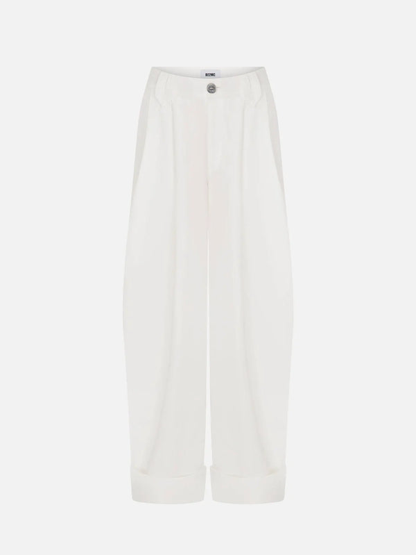RE2MC Pileli Pantolon - Beyaz - Trousers PANTOLON