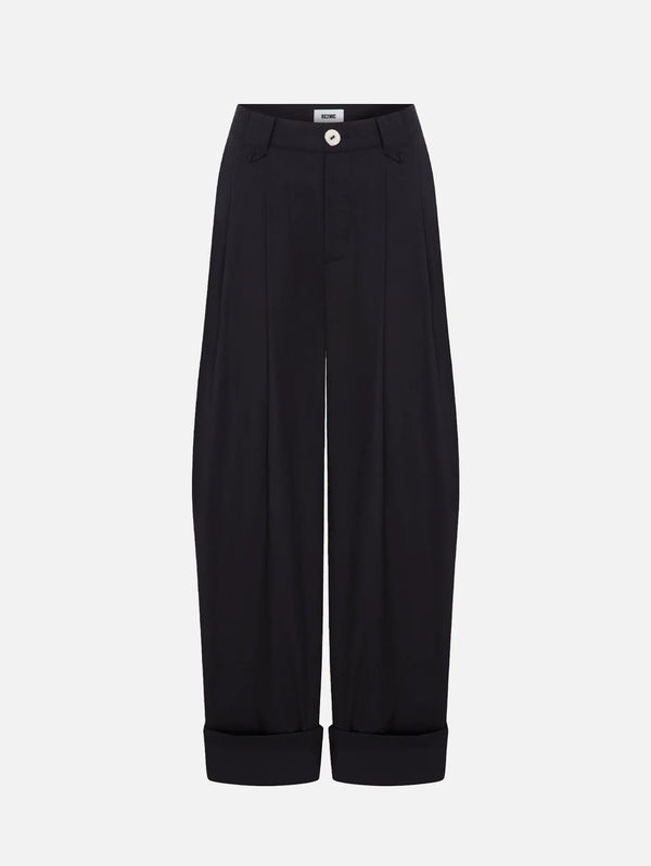 RE2MC Pileli Pantolon - Siyah - Trousers PANTOLON