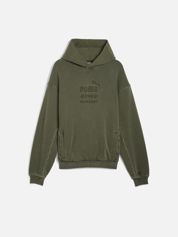PUMA - SWEATSHIRT - Represent x Puma Graphic Hoodie - Night Pine - shopi go'da!.