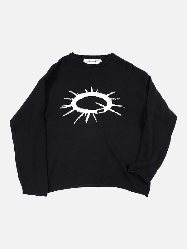 QUITEOFTEN - SWEATSHIRT - Collar Knit - Black - shopi go'da!.